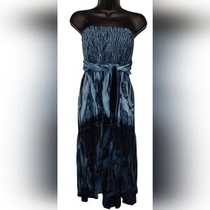Rainforest Cafe Souvenir Dress Tie-dye Beautiful Blues